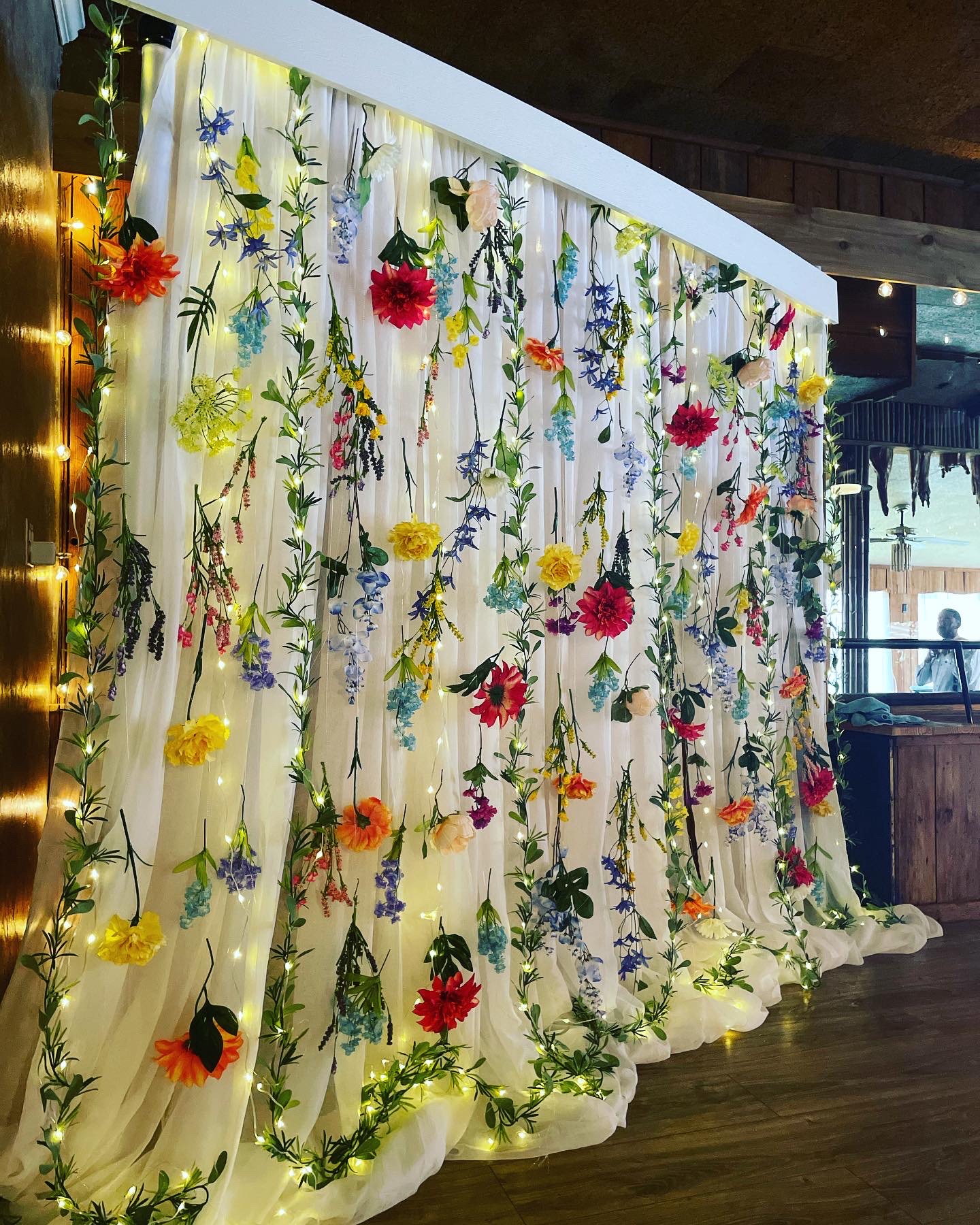 Decorated Background for Wedding Photos